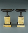 Picture of CA0171 Pair of early 19th century French patinated bronze library tazzas
