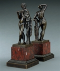 Picture of Rare pair of Grand Tour Medici Apollino and the Satyr Marsyas bronzes