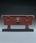 Picture of CA0160 Grand Tour model of a Roman bath in Marmo Rosso marble