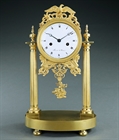 Picture of CA0151 Fine French Empire portico mantel clock by Sacré