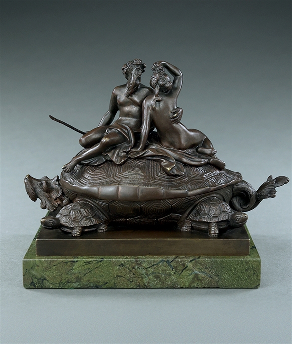 Picture of CA0152 Unusual 19th century Poseidon and Amphritrite inkwell
