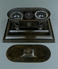 Picture of CA0158 Regency inkwell stand in the manner of Vulliamy