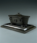 Picture of CA0158 Regency inkwell stand in the manner of Vulliamy
