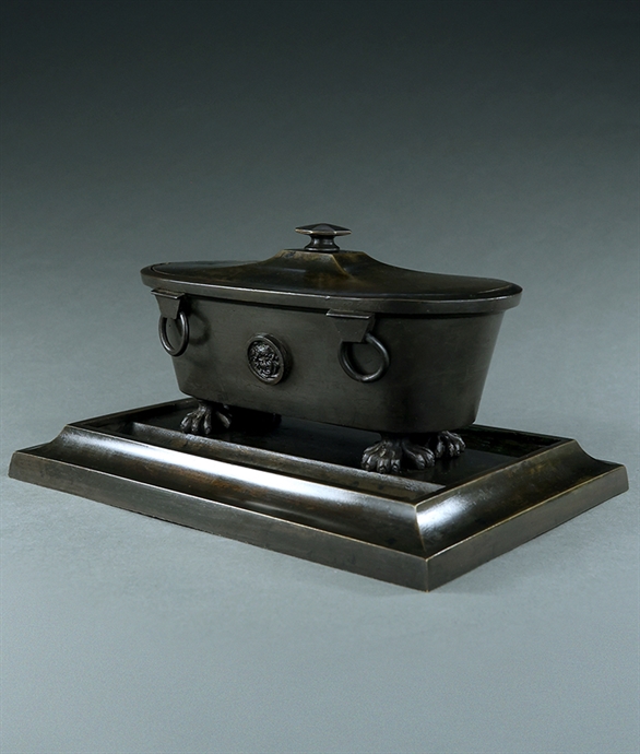 Picture of CA0158 Regency inkwell stand in the manner of Vulliamy